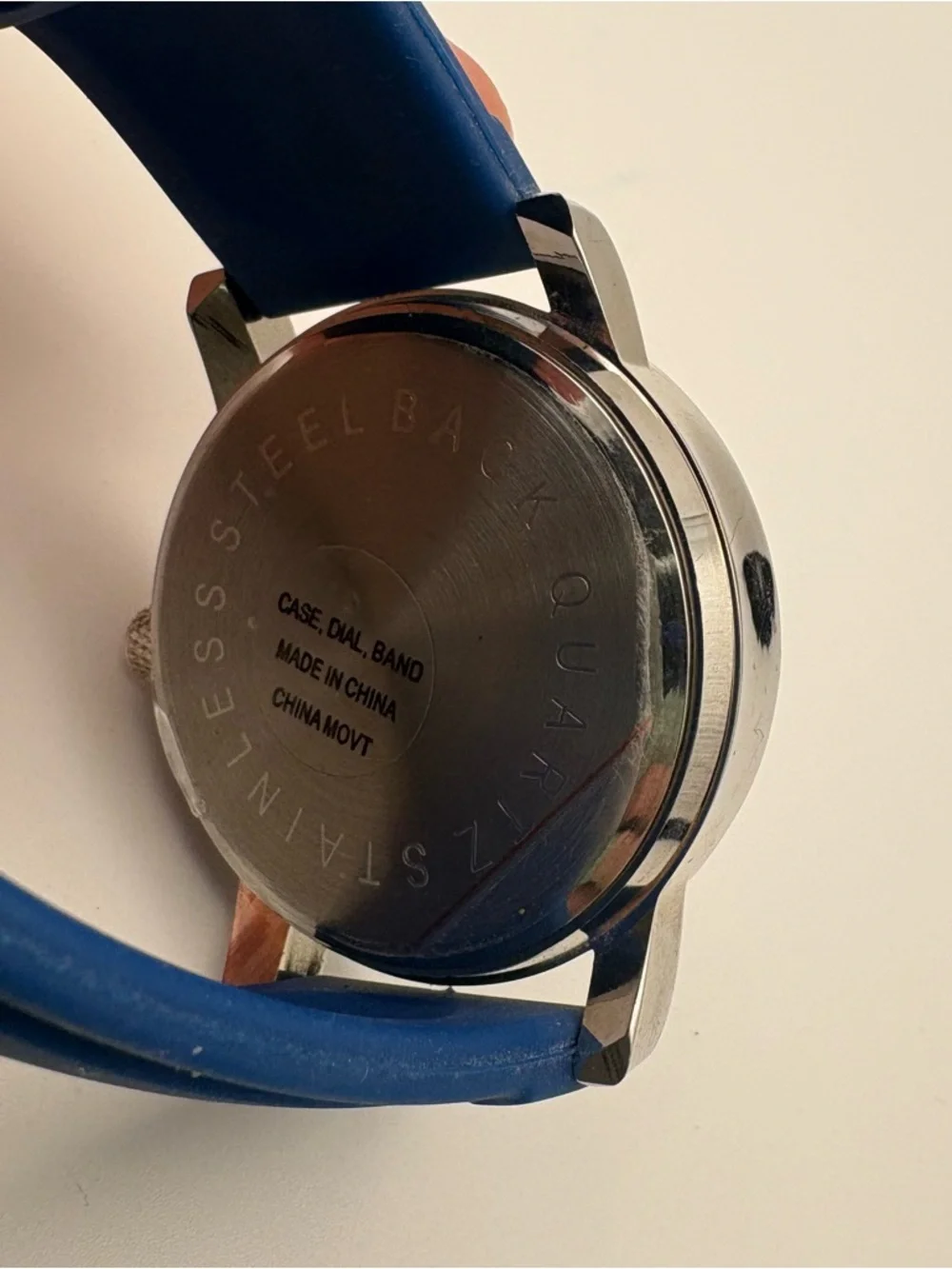 Blue Black Silver Large Men’s Watch Sturdy Works - Picture 5 of 6